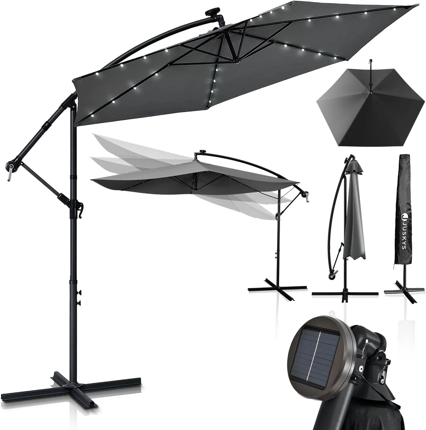 ArtLife Brazil Sunshade with and without LED Lighting in 2 Sizes and Colours