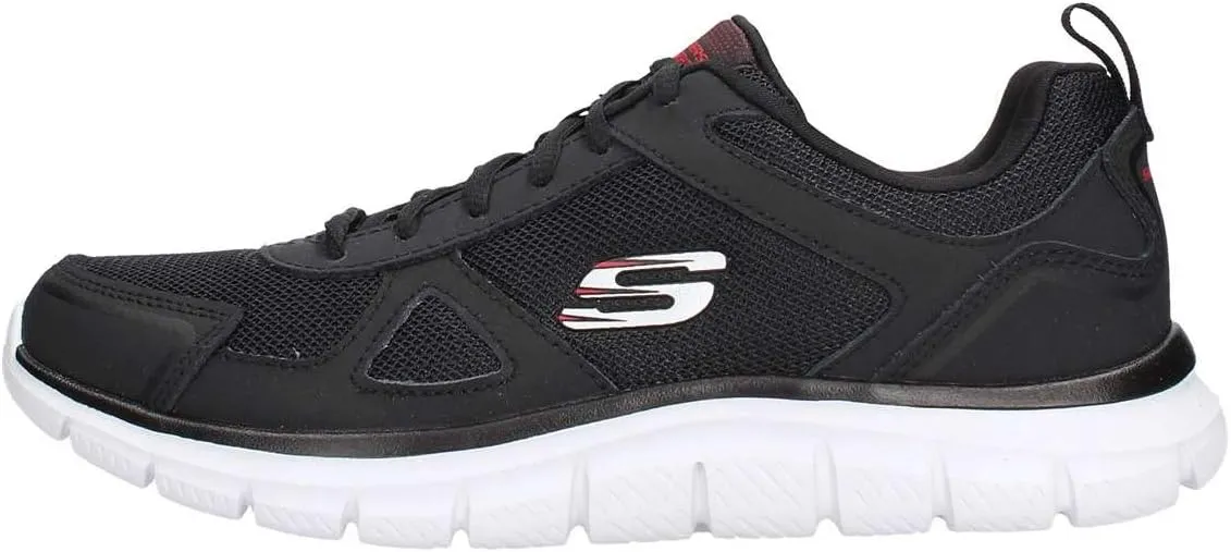 Skechers Sport Mens Track SCLORIC Sportschuhe/Laufschuhe Herren Schuhe,Black Red BKRD,44EU