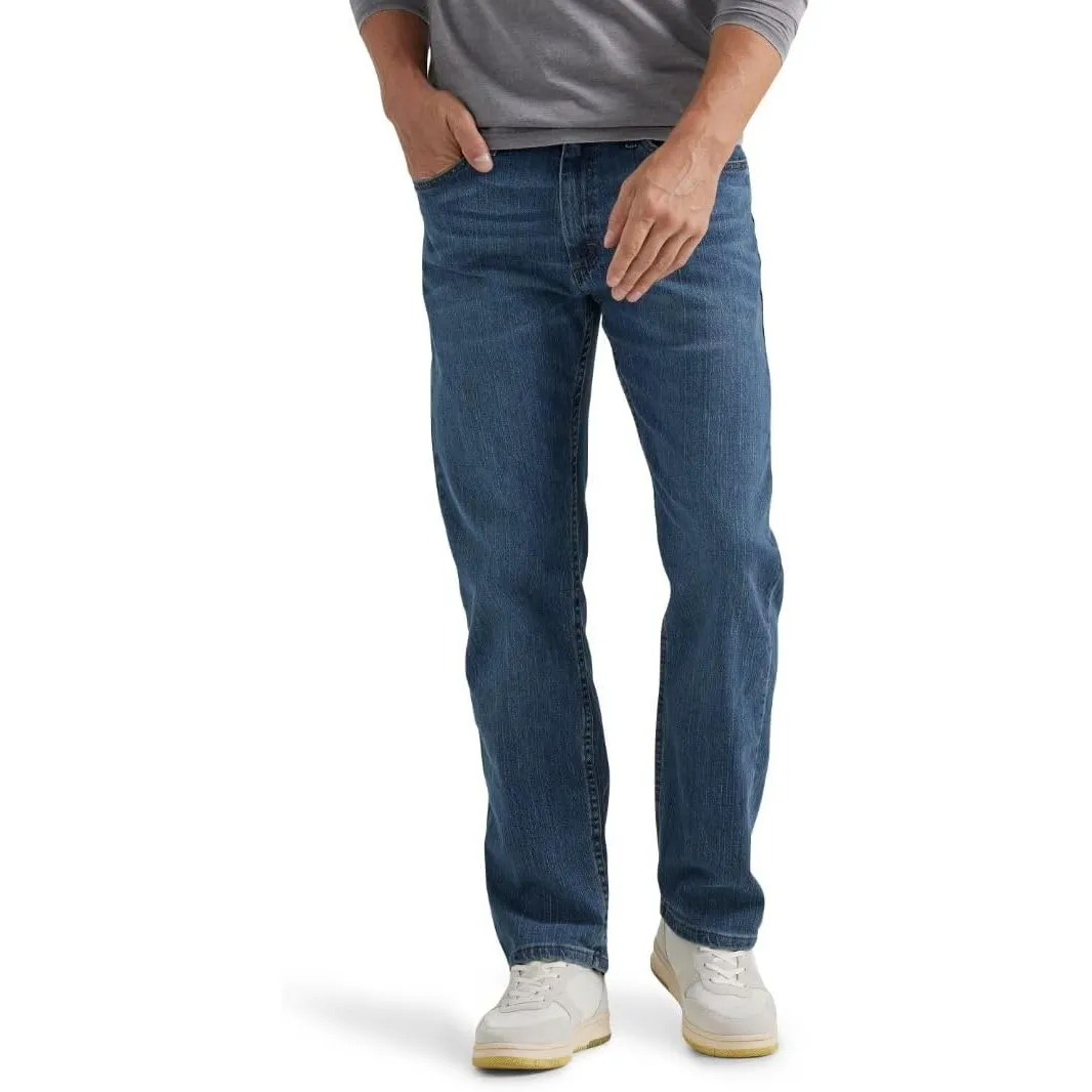 Wrangler - Jeans Herren - Regular Straight Fit - Authentics - Dunkel Stonewash