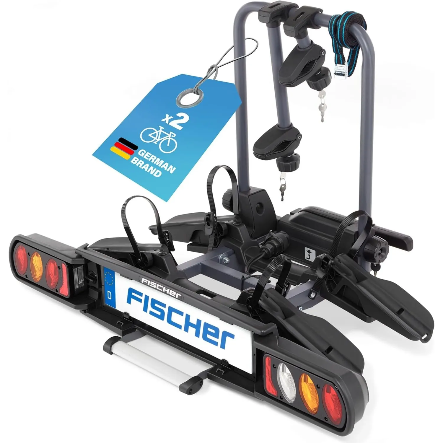 FISCHER Kupplungsfahrradträger ProlineEvo 2 I Fahrradträger Kupplung I Fahrradträger Auto I Träger Auto