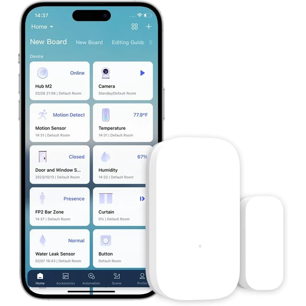 Aqara Tür- und Fenstersensor, Drahtloser Zigbee Sensor für Alarm