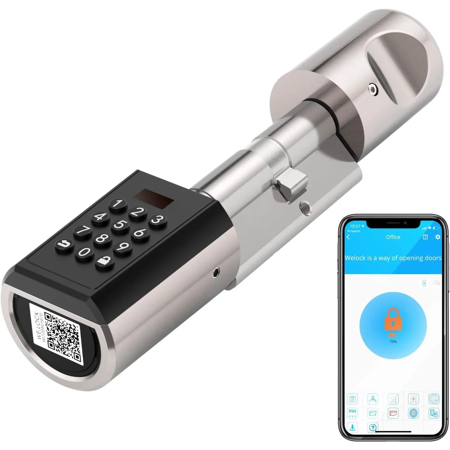 WELOCK PBL41 Elektronisches Türschloss Zahlencode APP Schließzylinder