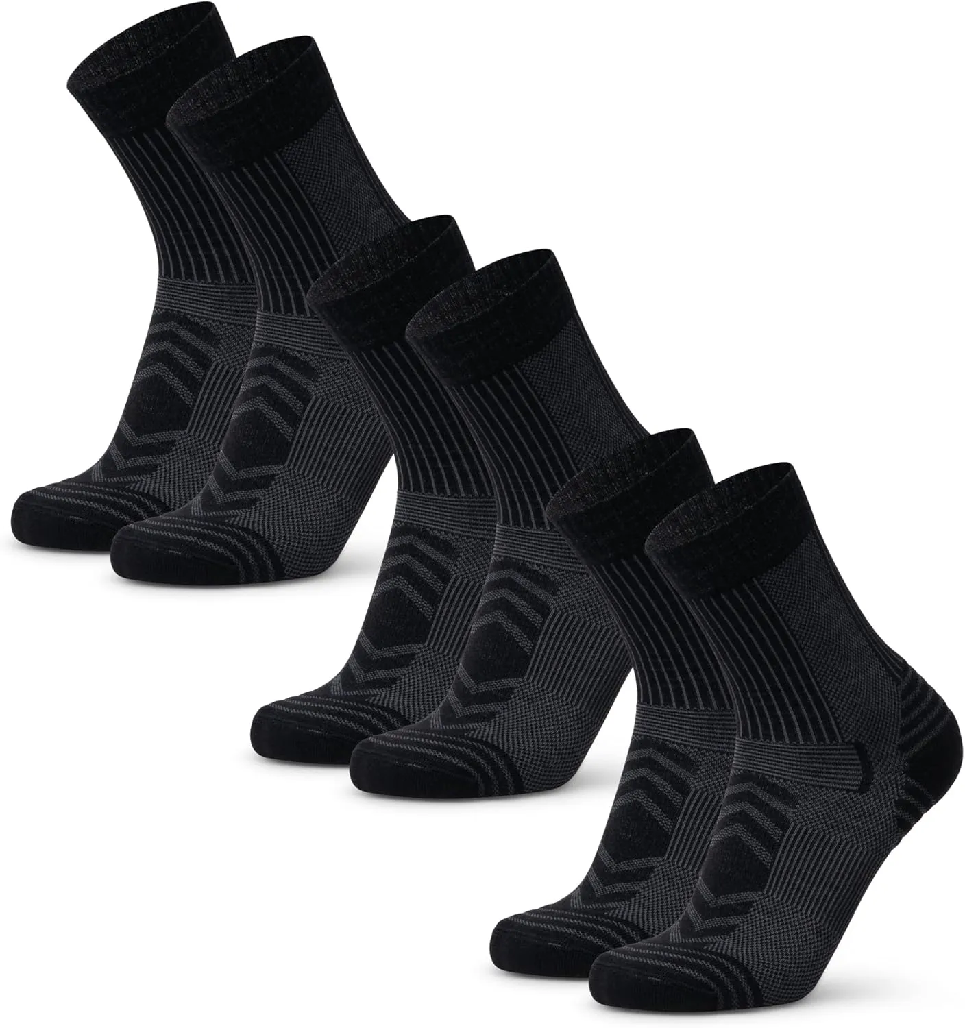 DANISH ENDURANCE Leichte Merino Wolle Wandersocken, Warme Wollsocken, Thermo Merino Socken, Gepolstert, Atmungsaktiv & …