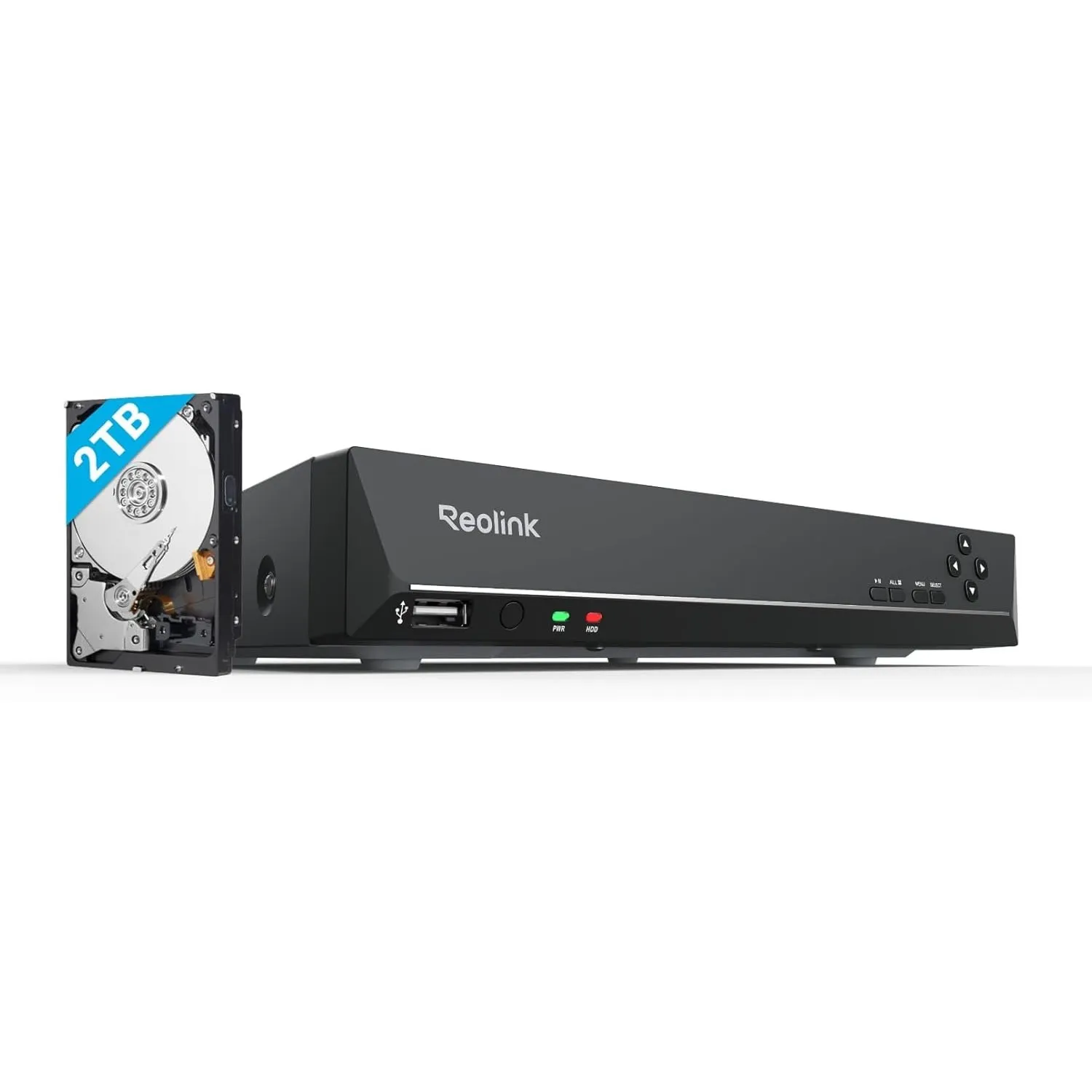 Reolink 8CH PoE NVR Überwachungssystem Rekorder mit 2TB Festplatte,RLN8-410
