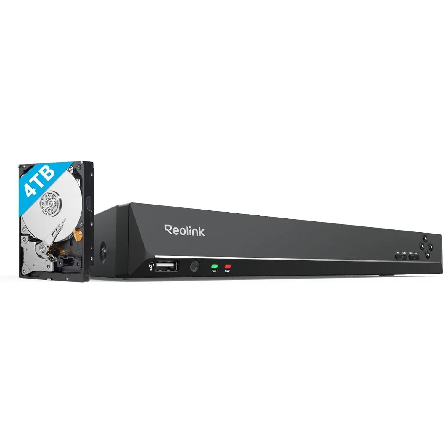 Reolink 16CH PoE NVR Überwachungssystem Rekorder mit 4TB HDD, RLN16-410