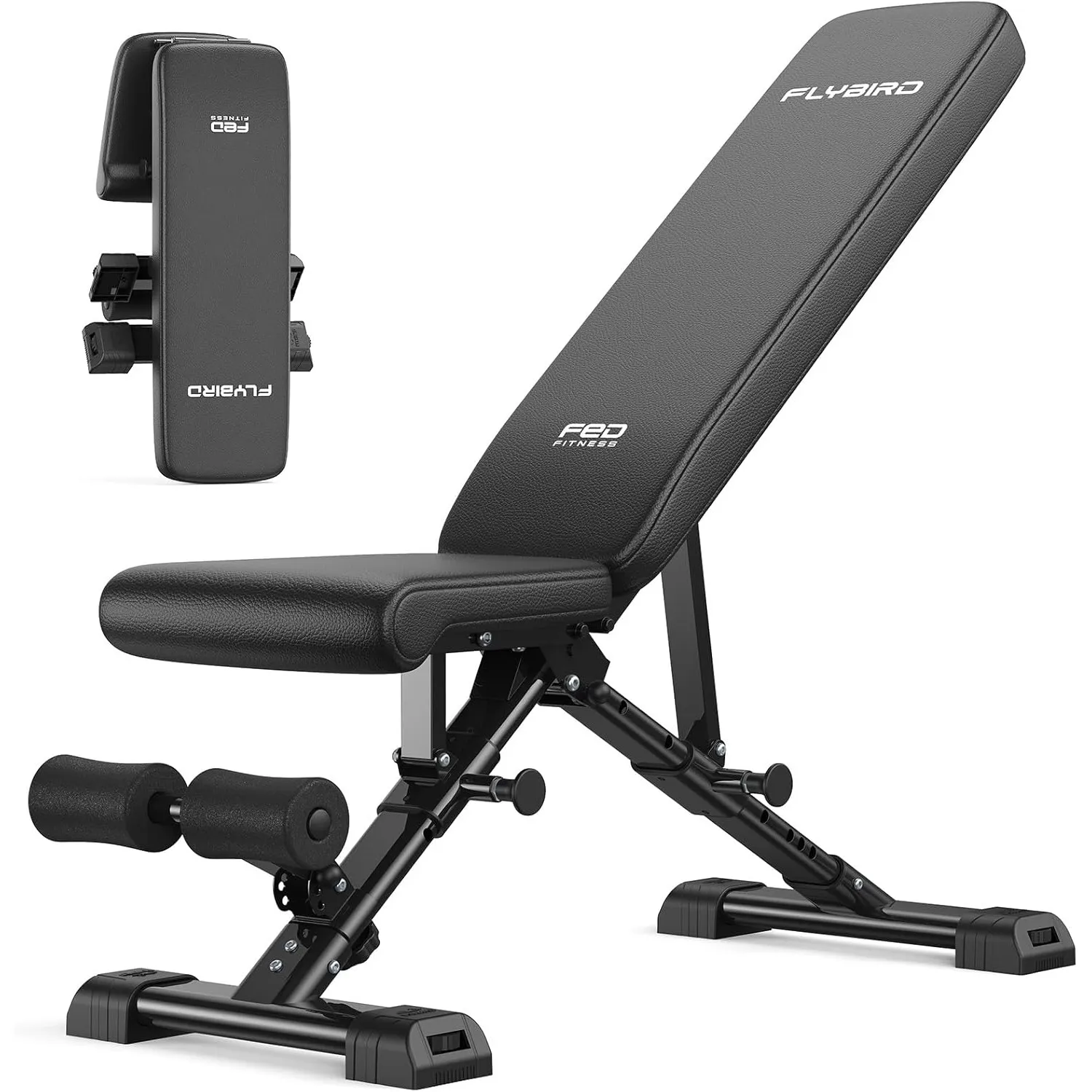 FLYBIRD Multifunktionale Hantelbank, verstellbare Profi-Trainingsbank mit 363 kg Traglast für Heimfitness, Schnellverst…