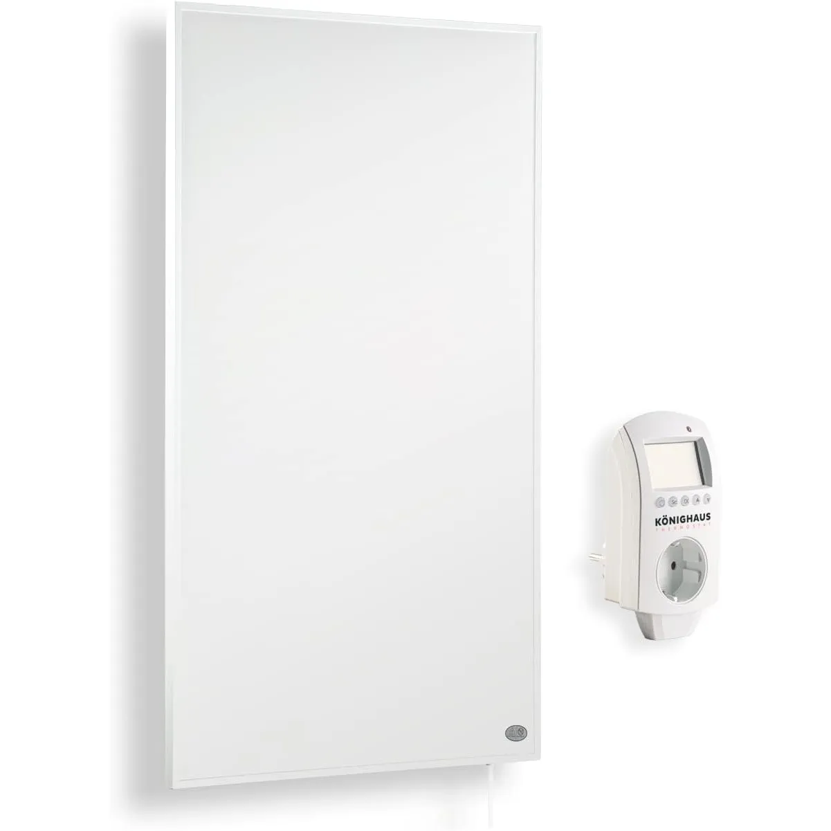 Infrarot Heizung mit Digitalthermostat 800 Watt Elektroheizung mit Stecker für Steckdose - 5 Jahre Herstellergarantie- …