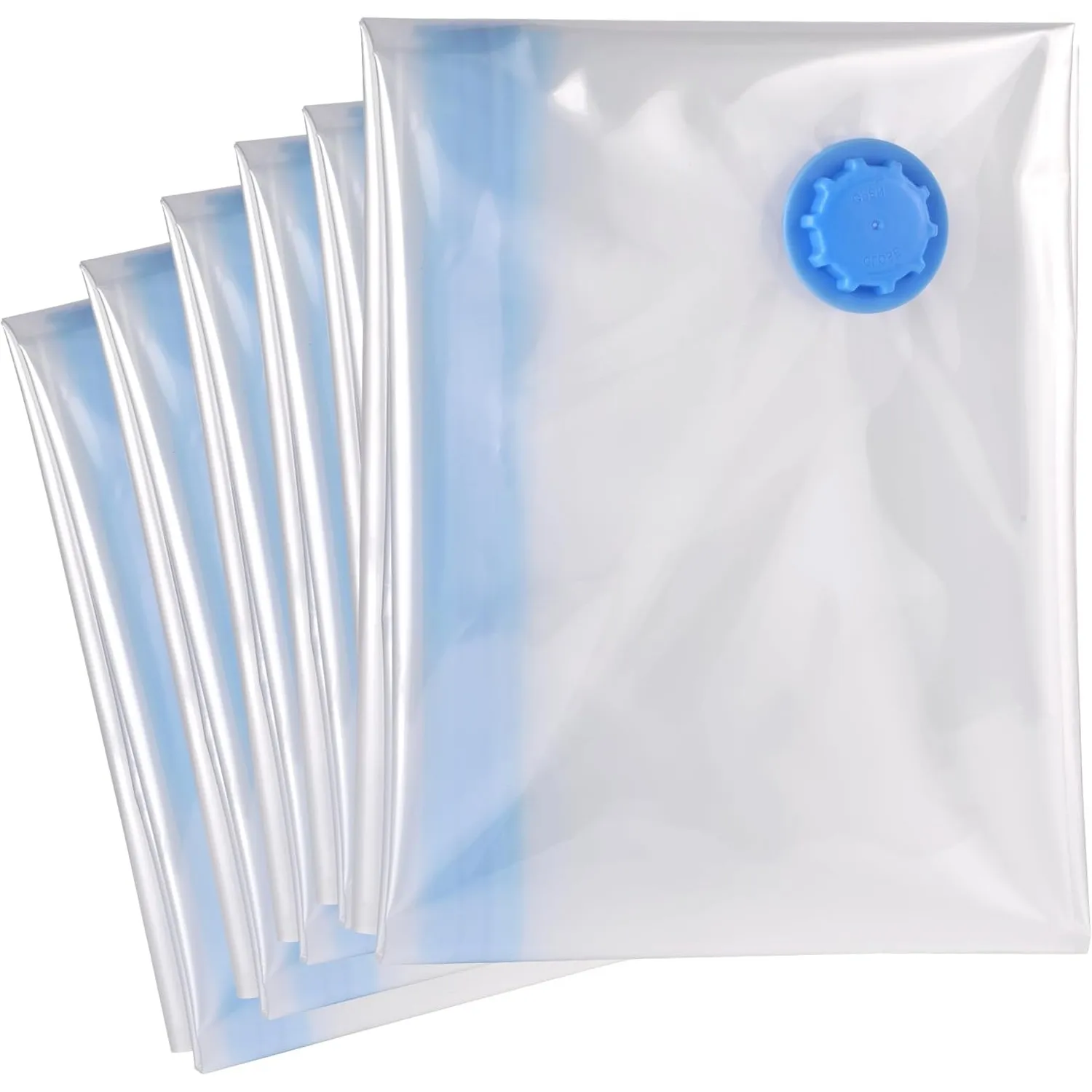 XXL Vakuumbeutel für Kleidung & Bettdecken - 6er Set (100x80 cm) mit Etiketten - Luftdichte Vakuumierbeutel für Kissen,…