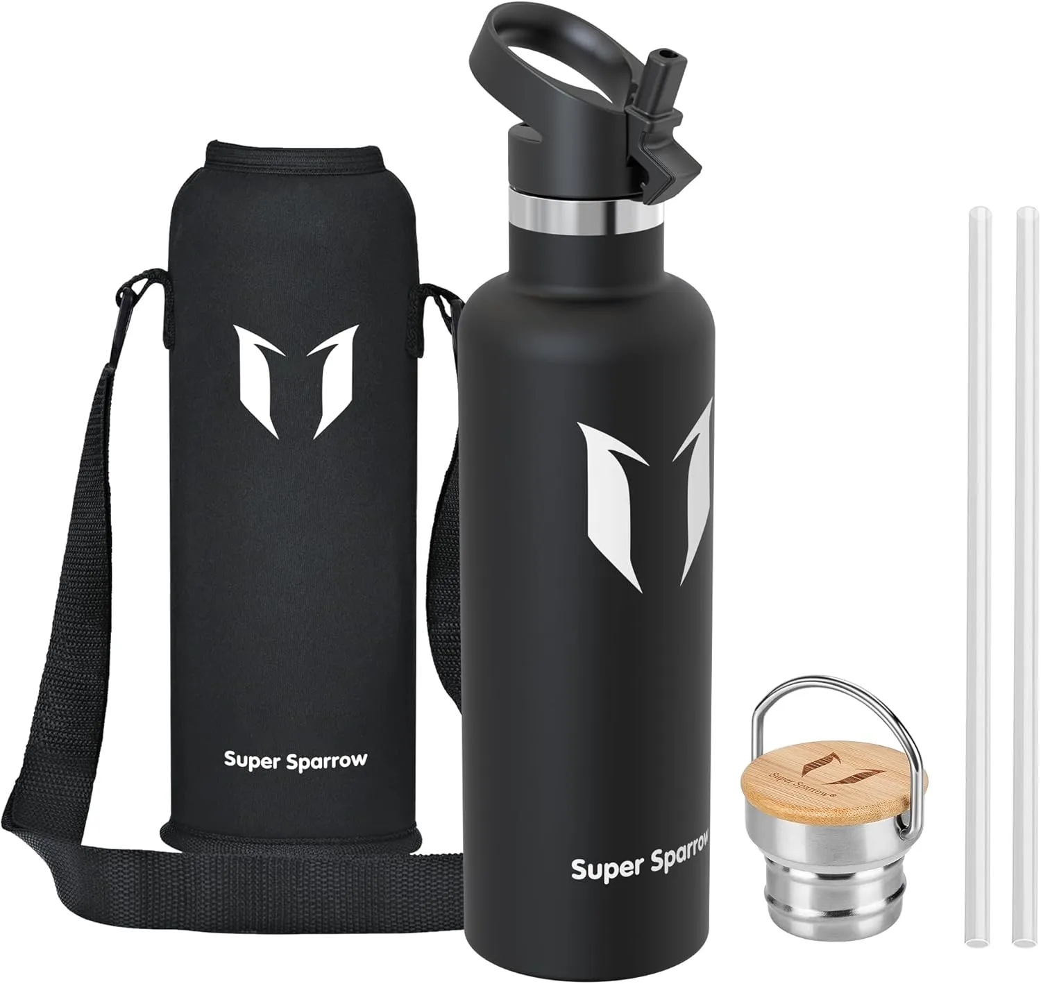 Super Sparrow Stainless Steel Water Bottle, 350 ml, 500 ml, 620 ml, 750 ml, 1 L, Leak-Proof Thermos Flask, BPA-Free Wat…