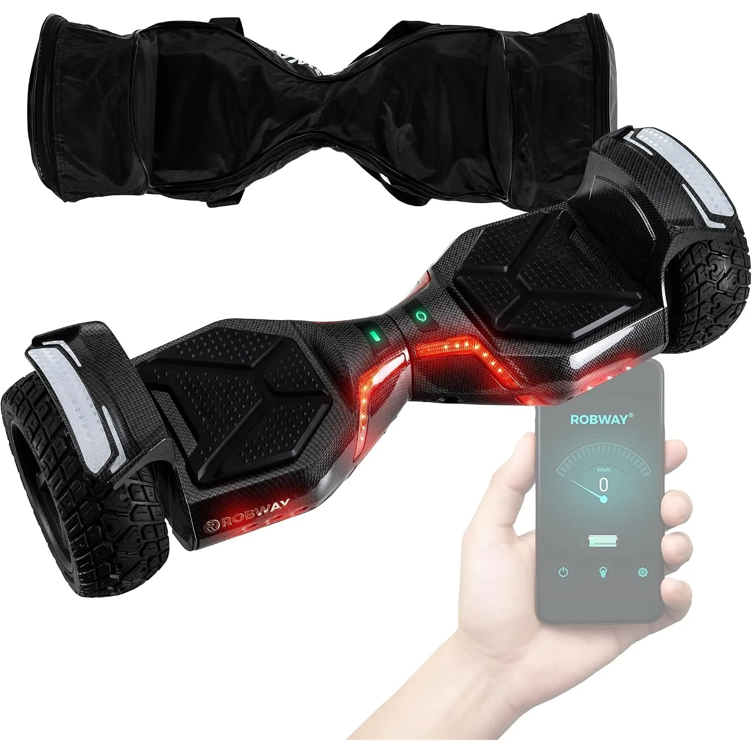 Robway X2 Hoverboard | 𝐃𝐀𝐒 𝐎𝐑𝐈𝐆𝐈𝐍𝐀𝐋 ® (Carbon, Offroad)