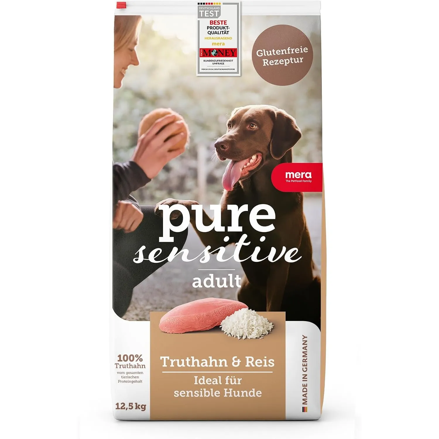 MERA Pure Sensitive Truthahn & Reis 12,5kg Hundefutter trocken