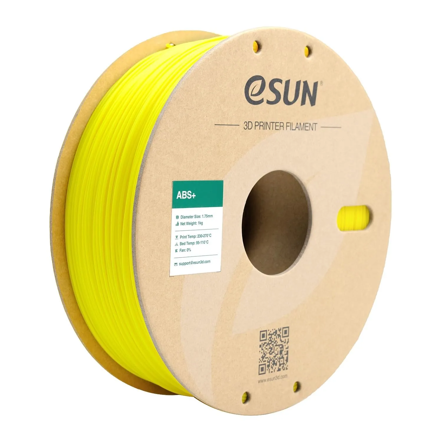 eSUN ABS+ Filament 1.75mm 3D-Drucker ABS Plus,Gelb,1KG | Maßgenauigkeit +/- 0.05 mm, 1 kg Spule (2.2 LBS) 3D-Druck-Fila…
