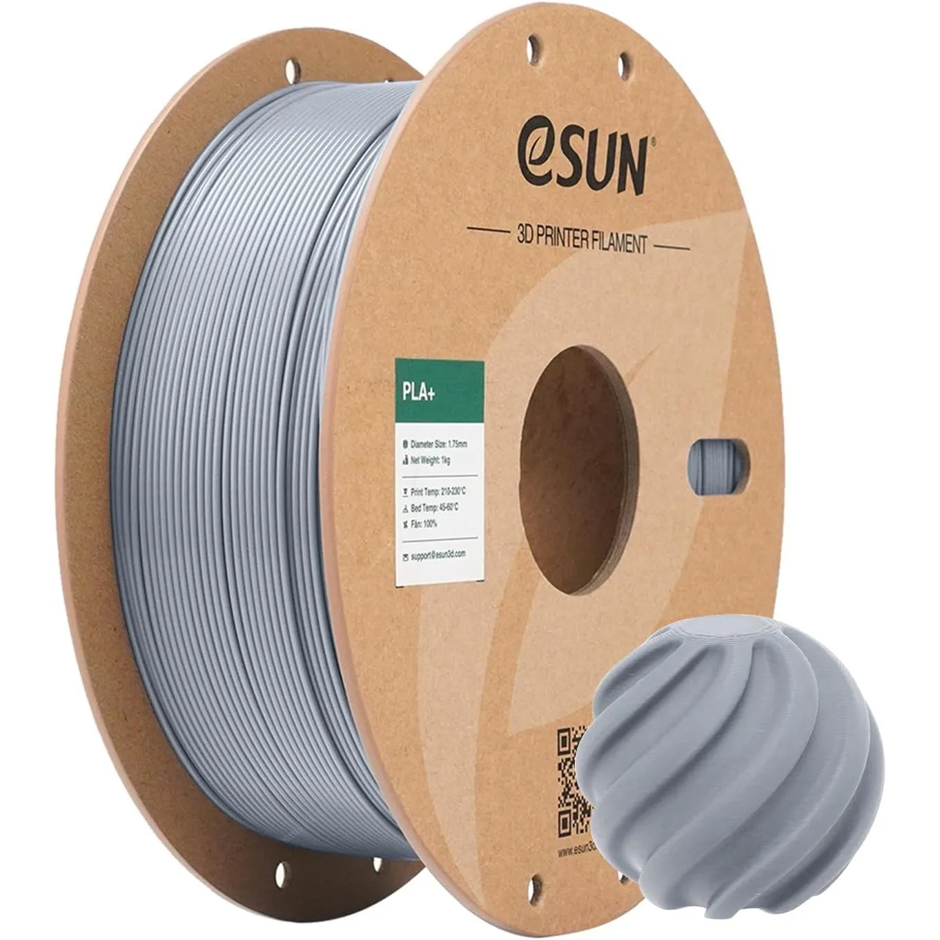 eSUN PLA+ Filament 1,75 mm, verstärkt Zähigkeit 3D-Drucker PLA Plus, Maßgenauigkeit +/- 0,03 mm, 1 kg Spule (2,2 LBS) 3…