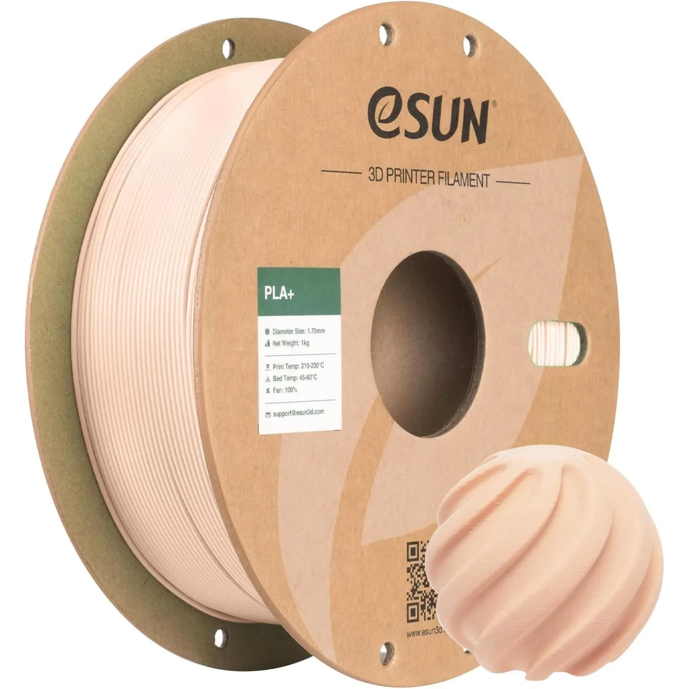 eSUN PLA+ Filament 1.75mm, Beige, 1KG | 3D Drucker Filament PLA Plus, Maßgenauigkeit +/- 0.03mm, 1kg Spule (2.2 LBS) 3D…
