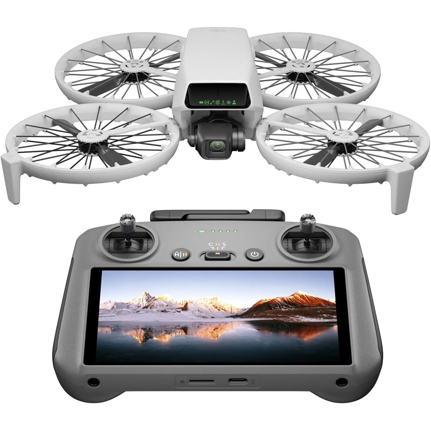DJI Flip (RC 2 Fernsteuerung mit Bildschirm) – Mini Drohne mit Kamera 4K für Kinder, unter 249g, Follow-Me, 13 km HD-Üb…