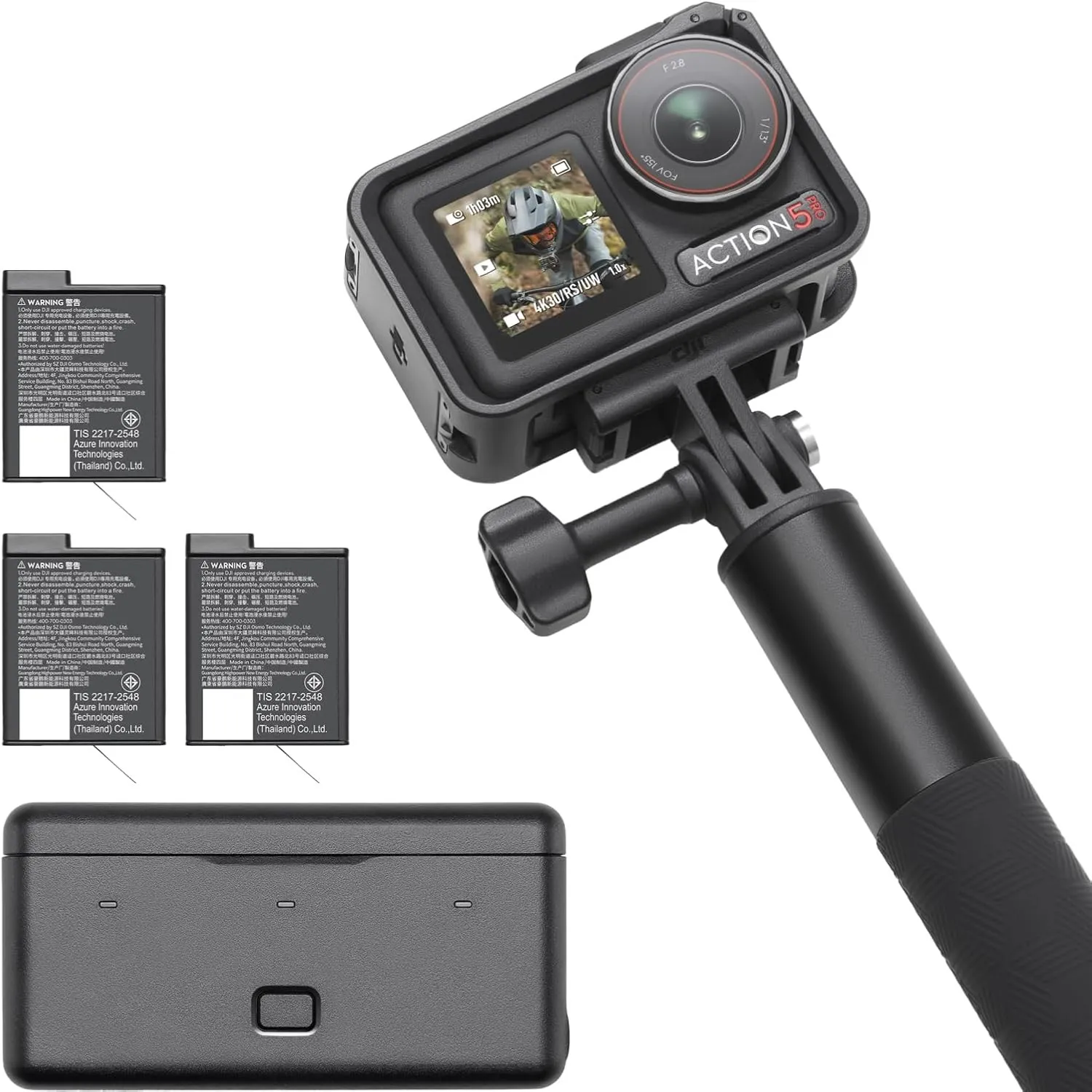 DJI Osmo Action 5 Pro Adventure Combo, 4K-Action-Cam für Reisen/Vlog