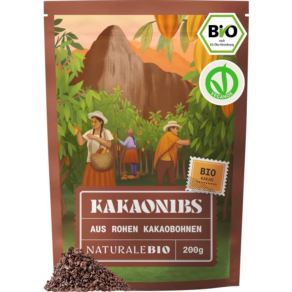 NaturaleBio Bio Kakaonibs, Roh & Knusprig – Schokodrops-Alternative