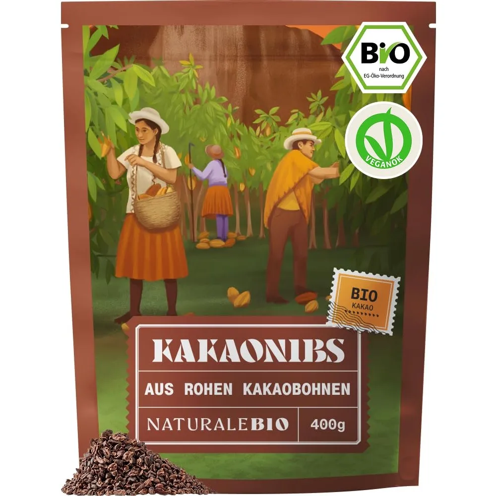 NaturaleBio Bio Kakaonibs, Roh & Knusprig – Schokodrops-Alternative