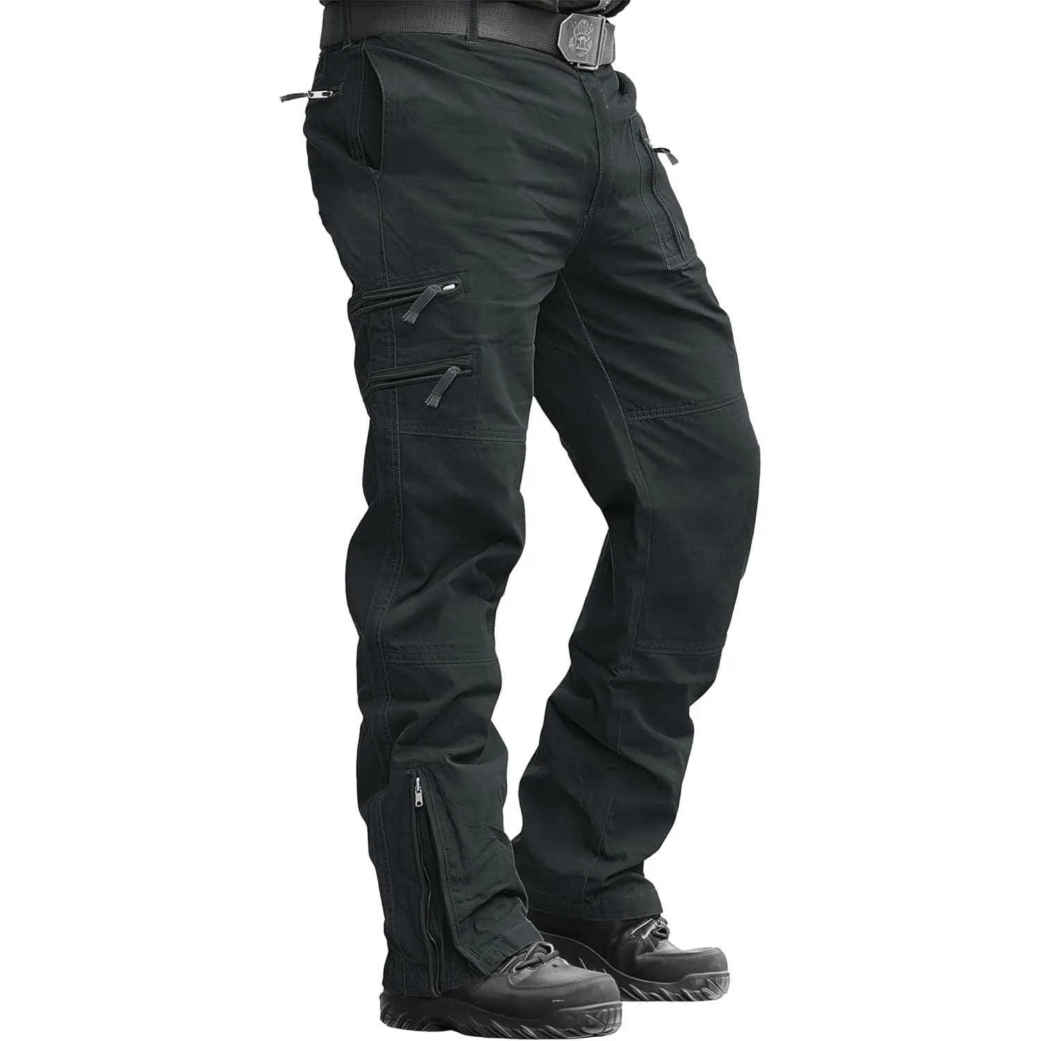 MAGCOMSEN Cargohose Herren Baumwolle Outdoor Hosen für Herren Multi Taschen