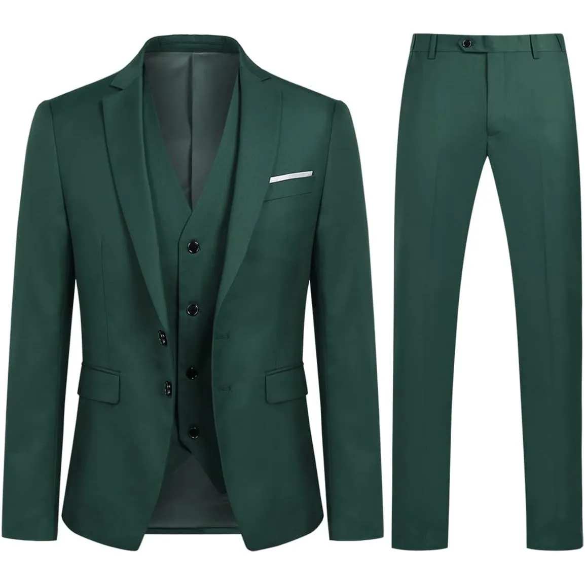 YOUTHUP Anzug Herren 3 Teilig Anzüge Slim Fit für Business Hochzeit