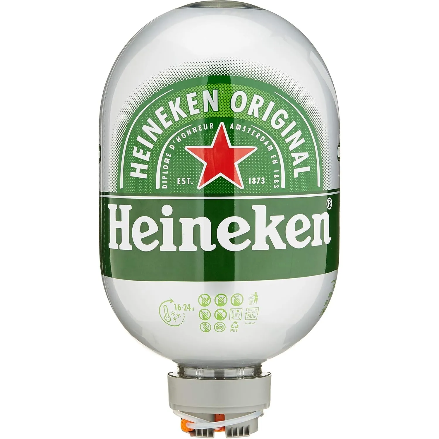 Heineken 8L Fass | Bierfass kompatibel mit der Bierzapfanlage Blade®