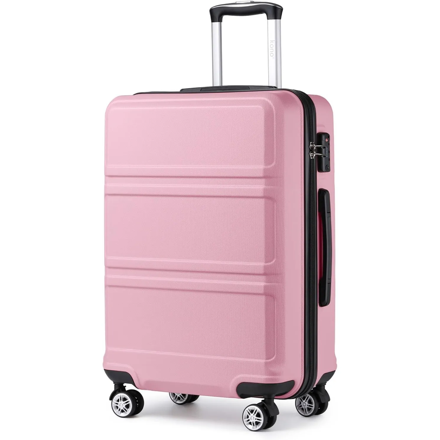KONO Trolley Koffer Mittelgroß Leicht Hartschalenkoffer Reisekoffer mit 4 Rollen und TSA Schloss, 65x44x25.5cm, 61Liter…