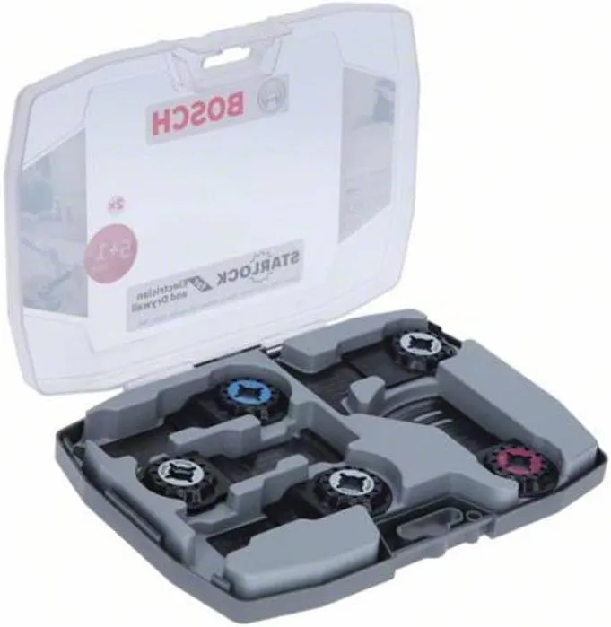 Bosch 6 tlg. Starlock Tauchsägeblatt Multitool Set für Elektriker und Trockenbauer (für Holz, Metall und Multimaterial,…