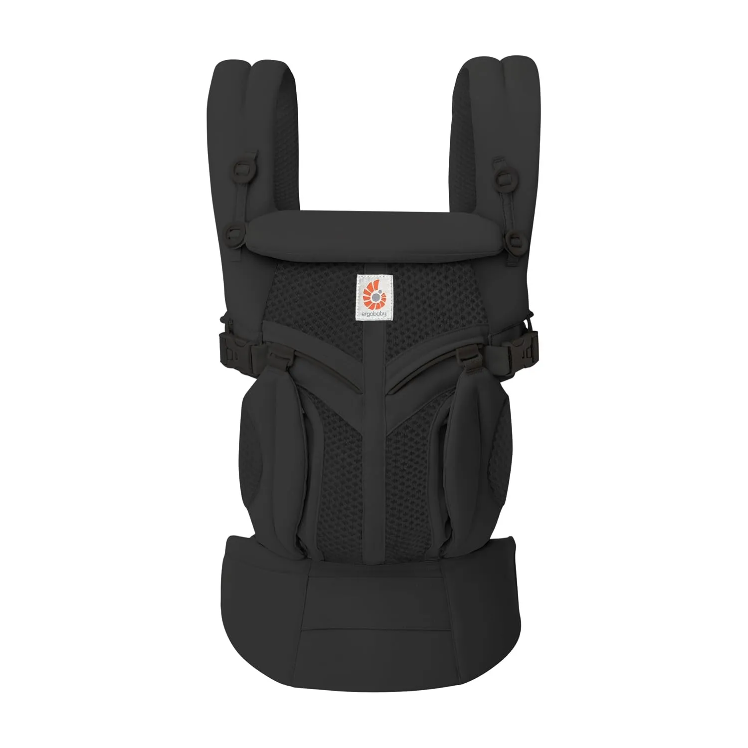 Ergobaby Babytrage für Neugeborene ab Geburt bis 20kg, 4in1 Omni 360 Cool Air Mesh Kindertrage Tragesystem, Onyx Black