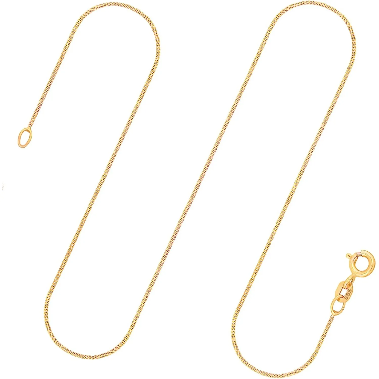 EDELIND 333 585 Goldkette Damen Echtgold, 0,8mm Panzerkette, auch 375 750