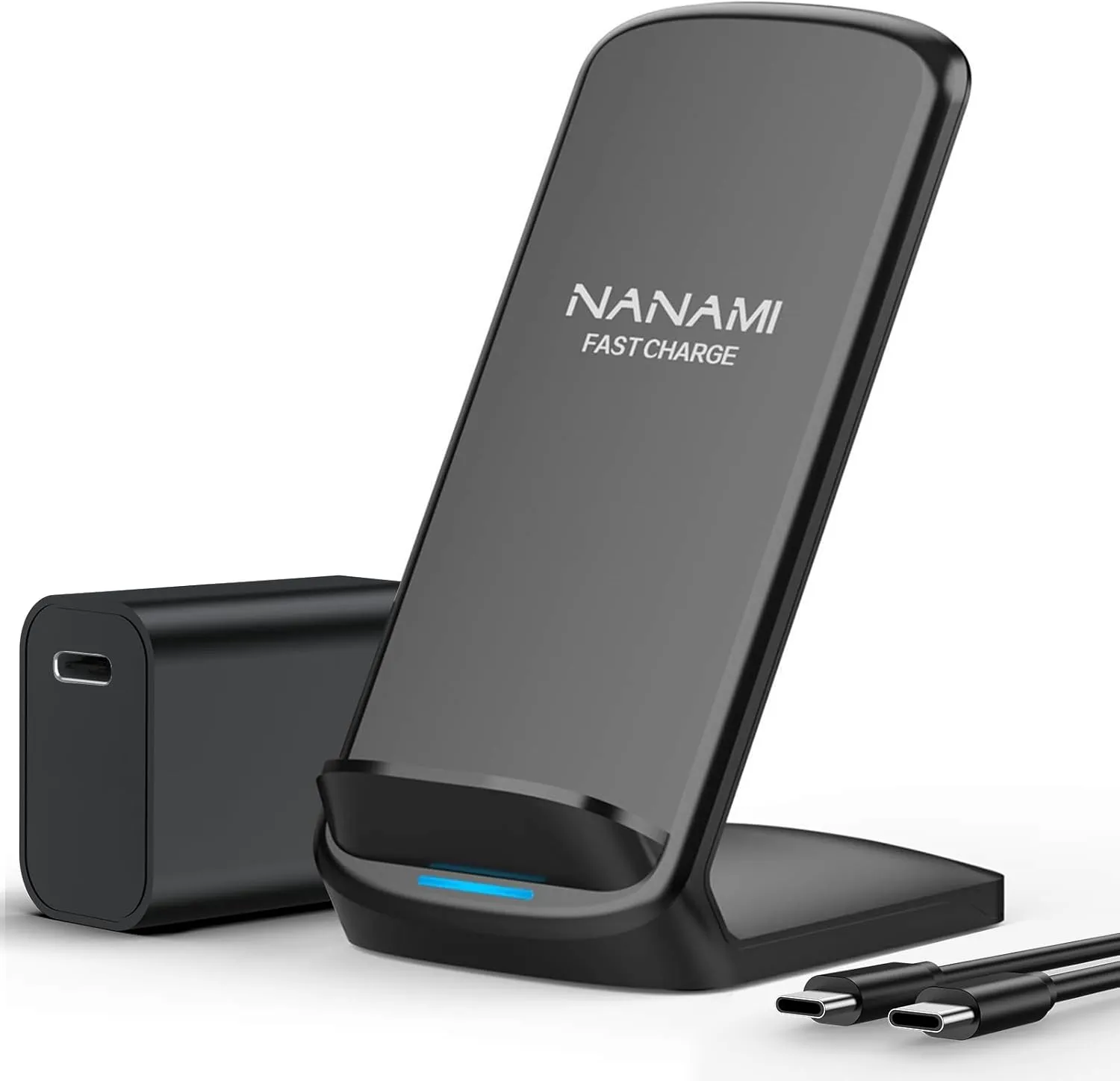 NANAMI Fast Wireless Charger, 15 W Inductive Charging Station with 20 W USB Charger for Samsung Galaxy S26/S25/S24/S23/…