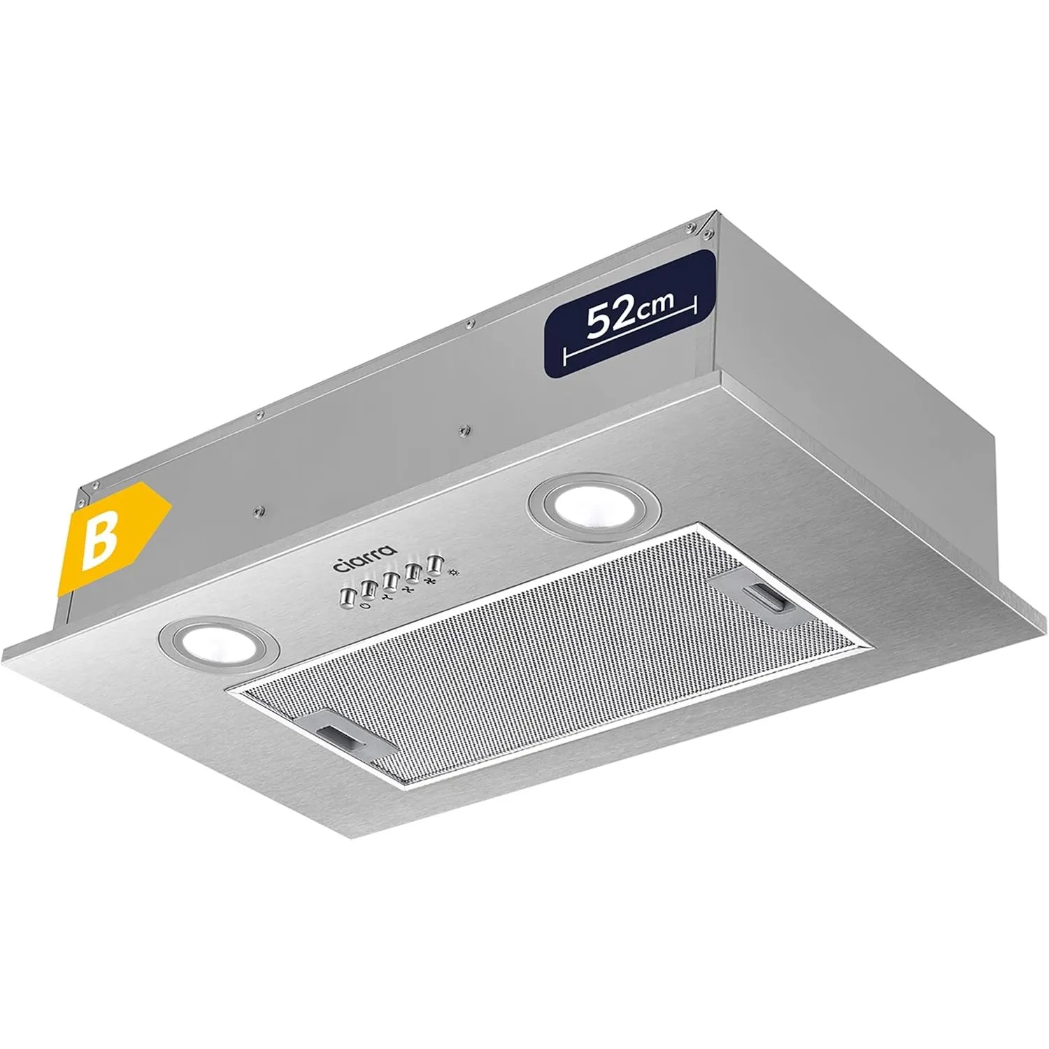 CIARRA CBCS5913A Einbau Dunstabzugshaube Lüfterbaustein 52cm breit 300m³/h