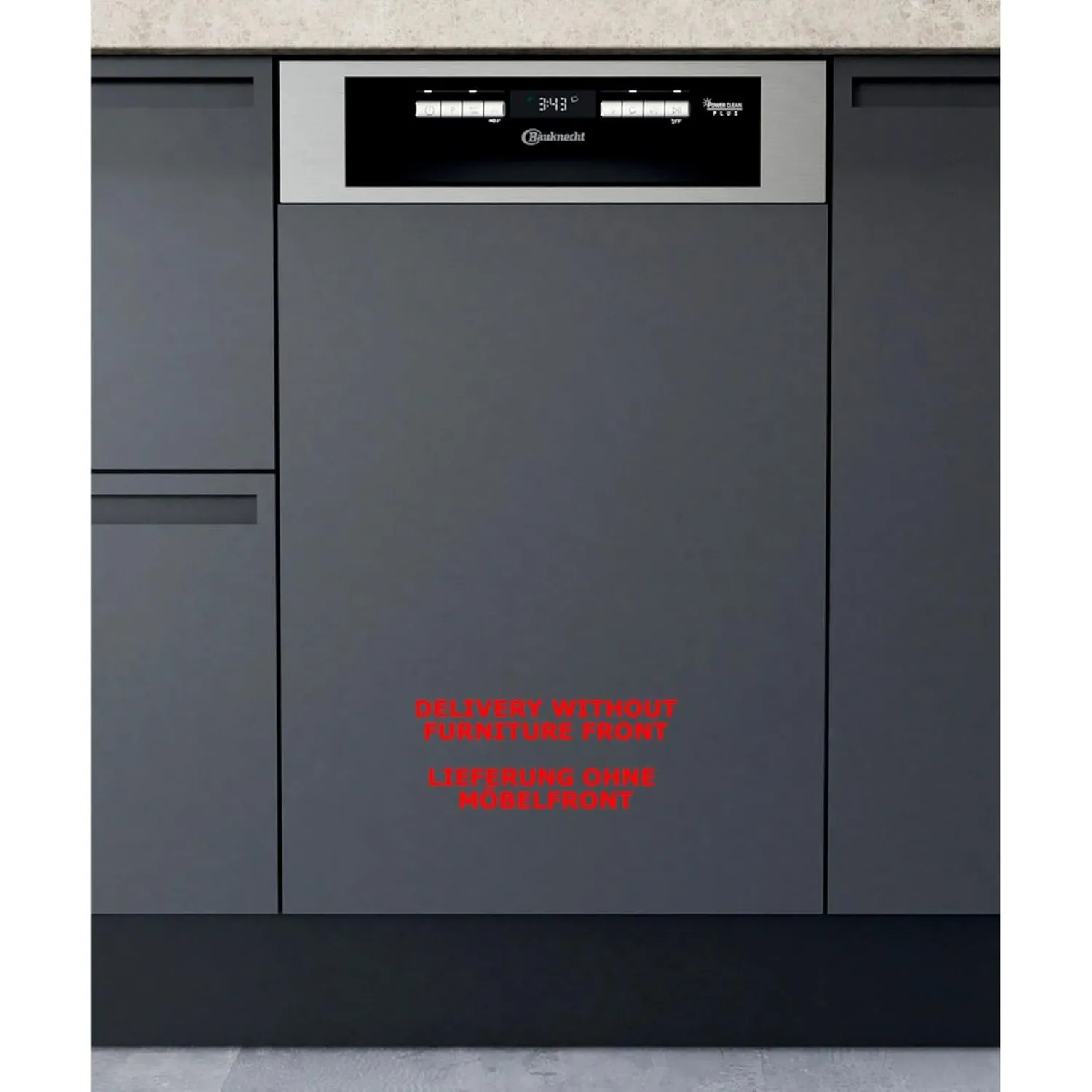 Bauknecht BSBO 3O23 PF X Integrierter Geschirrspüler/ 45 cm/ PowerClean/Hygieneprogramm/Vollwasserschutz/Sensor-Program…