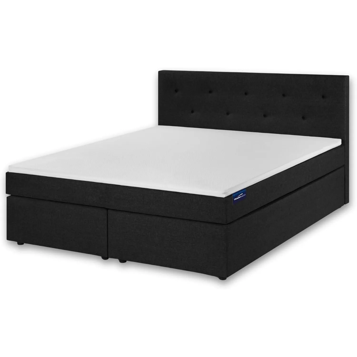 Traumnacht Boxspringbett, mit 7-Zonen Tonnentaschenfederkernmatratzen (H3) und Komfortschaumtopper, leichter Aufbau, pr…