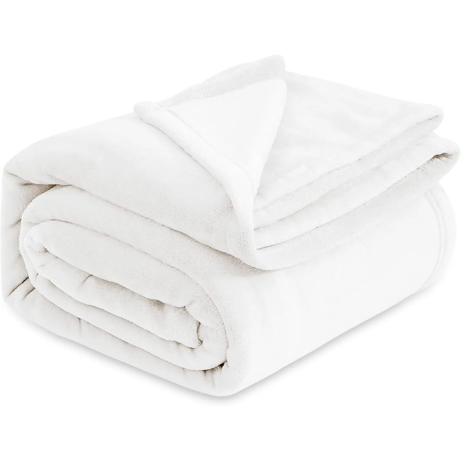 BEDSURE Kuscheldecke Flauschig Decke Fleecedecke - 220x240cm, Weiß