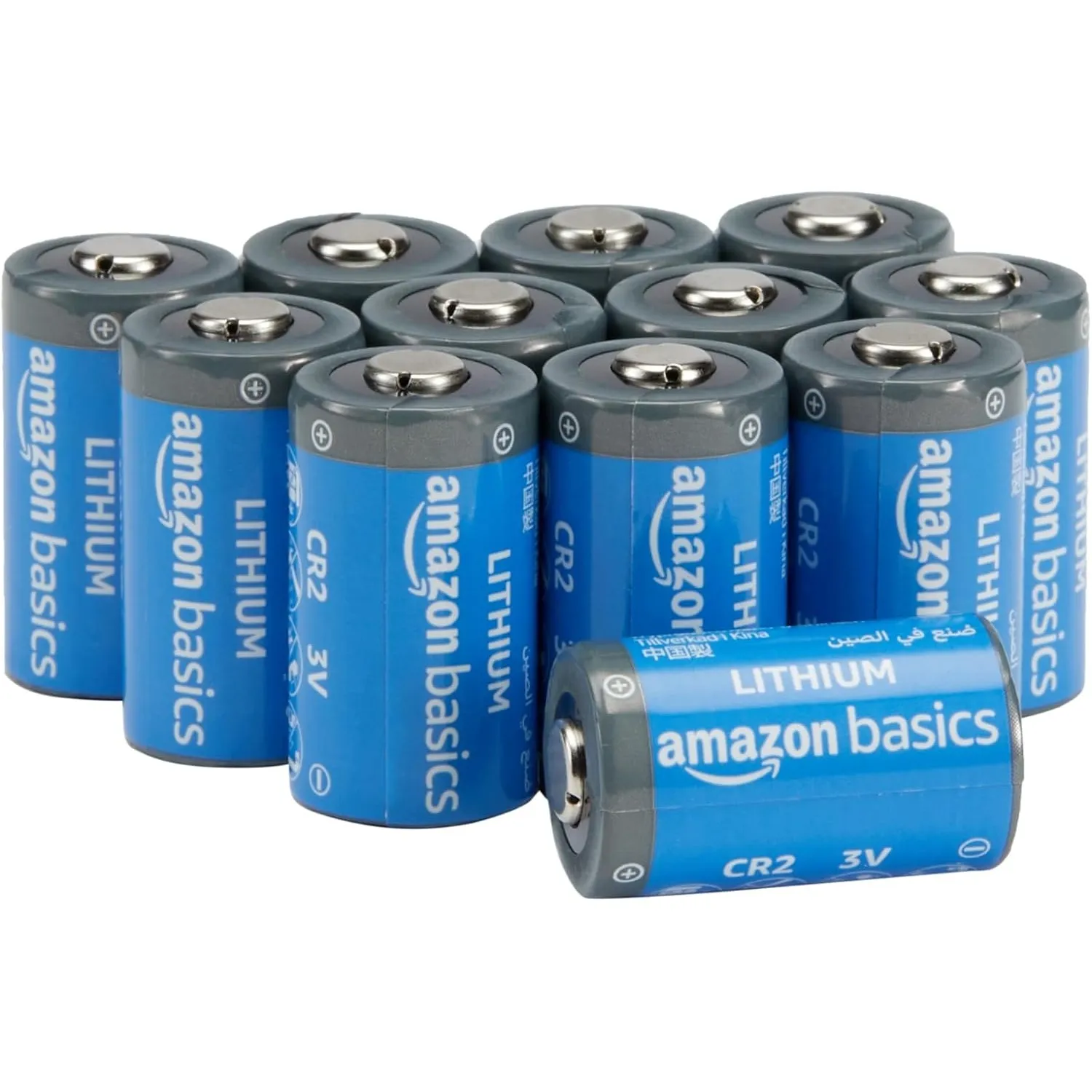 Amazon Basics CR2-Lithium-Batterien, 800 mAh, 3 Volt, langanhaltende Leistung, 12 Stück