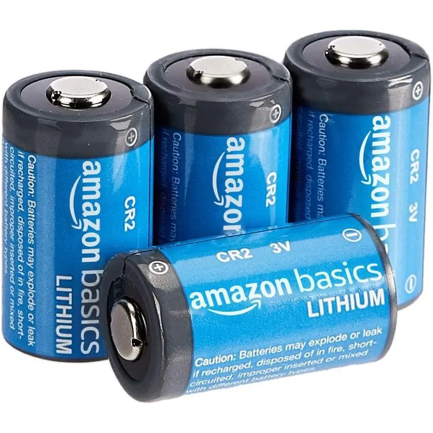 Amazon Basics CR2-Lithium-Batterien, 800 mAh, 3 Volt, langanhaltende Leistung, 4 Stück
