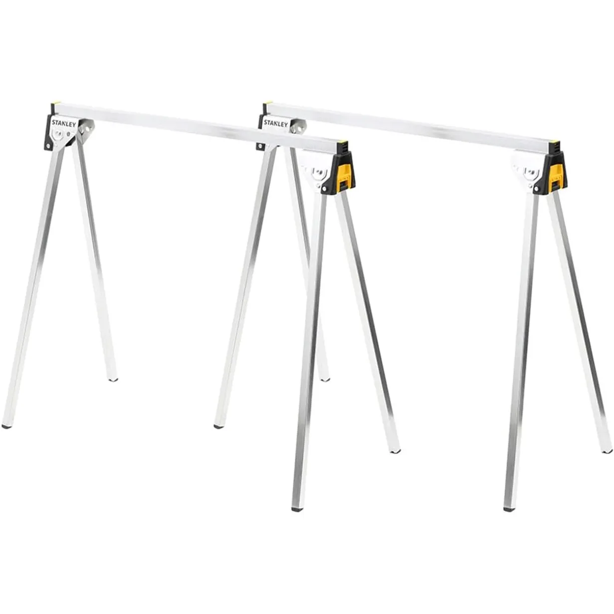 Stanley STST81337-1 Unterstellbock-Paar aus Metall Höhe 736mm belastbar bis 340 kg, Silber, Multicolor
