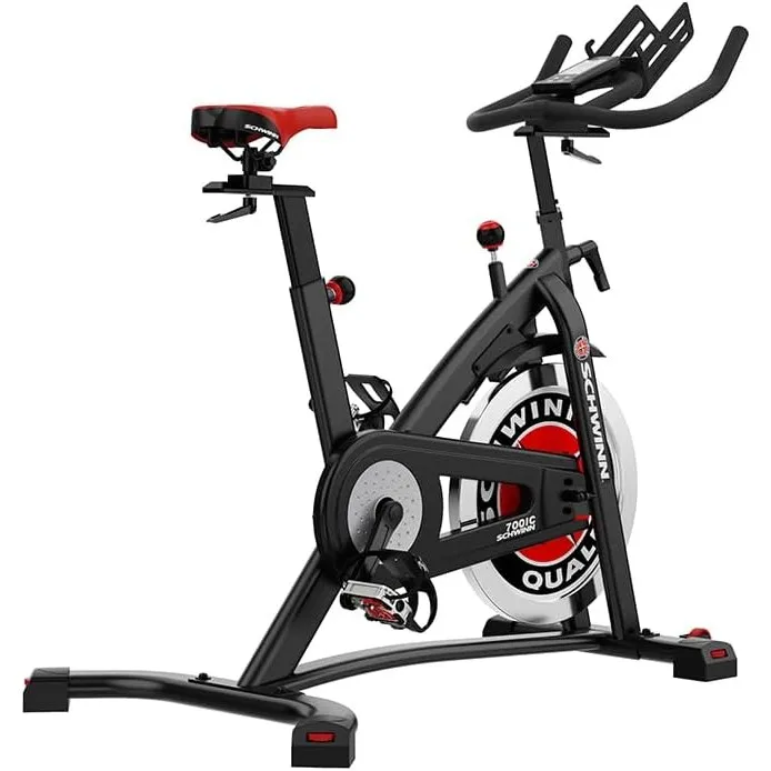 Schwinn Fitness 700IC Indoor Cycling Bike – 18 kg Schwungrad, leiser Riemenantrieb, verstellbarer Sitz und Lenker, SPD …