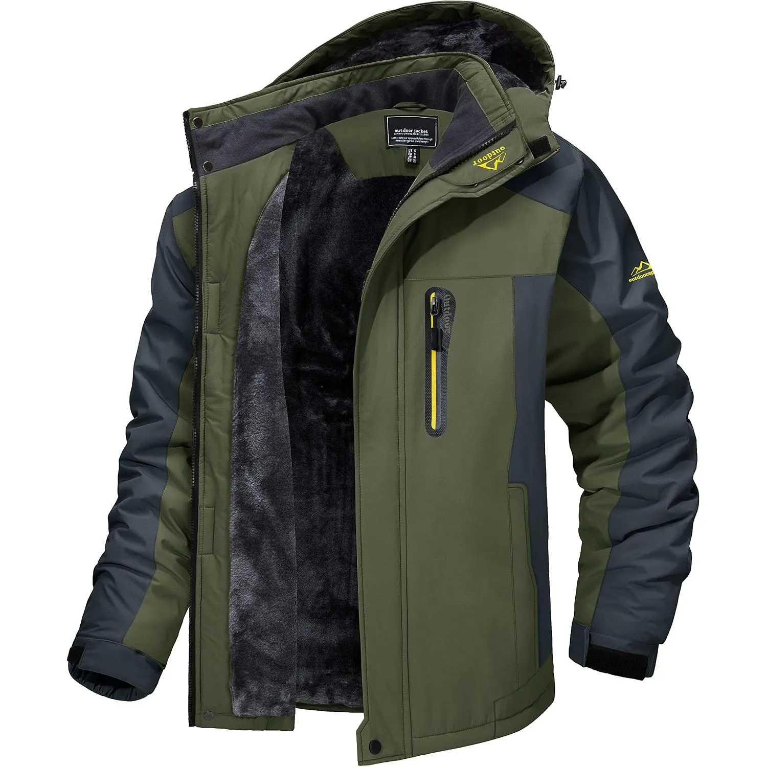 MAGCOMSEN Winterjacke Herren Wasserdicht Winddicht Warm Gefüttert Skijacke