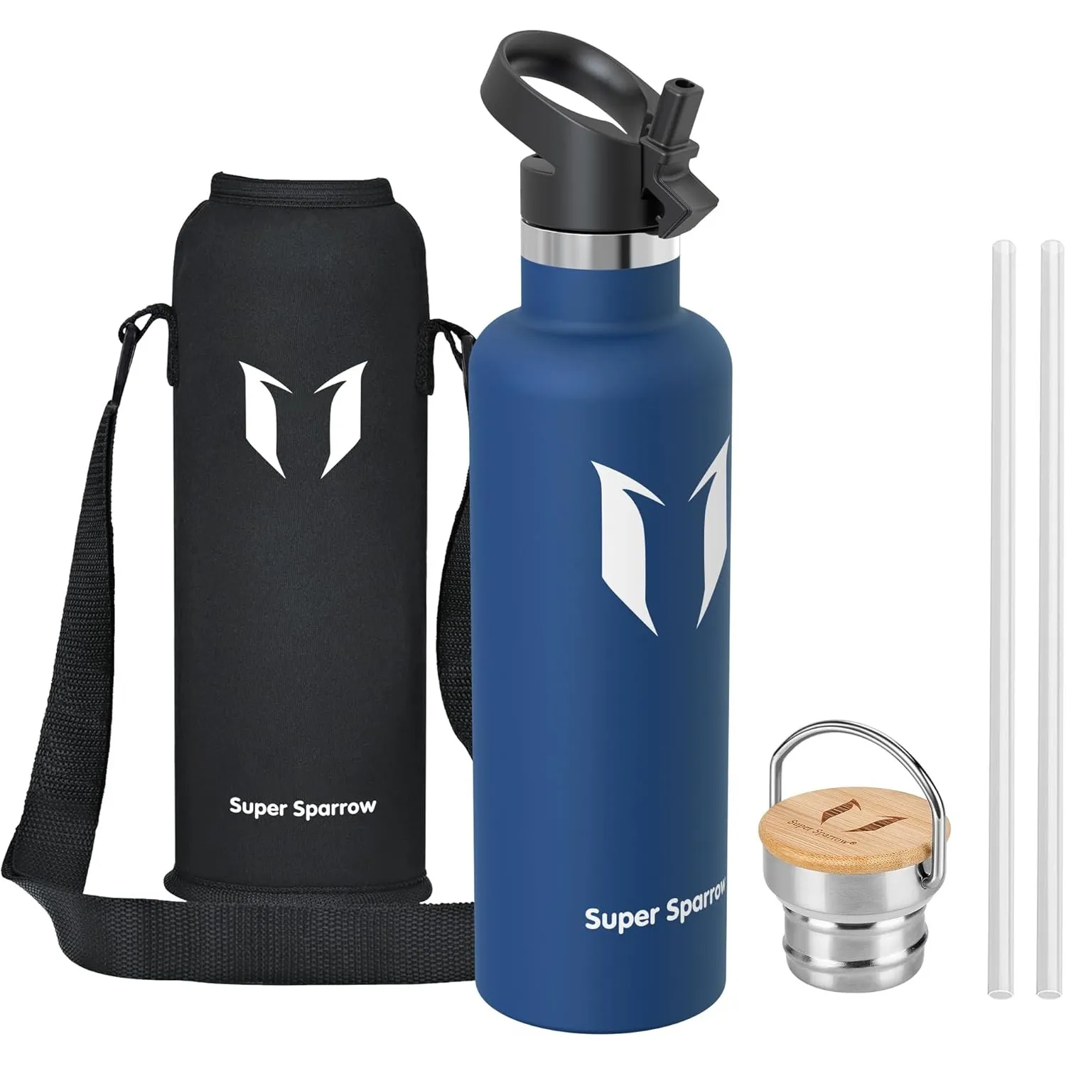 Super Sparrow Trinkflasche Edelstahl - 500ml/750ml/1L - Auslaufsicher Thermoskanne, BPA-Frei Wasserflasche - Thermosfla…