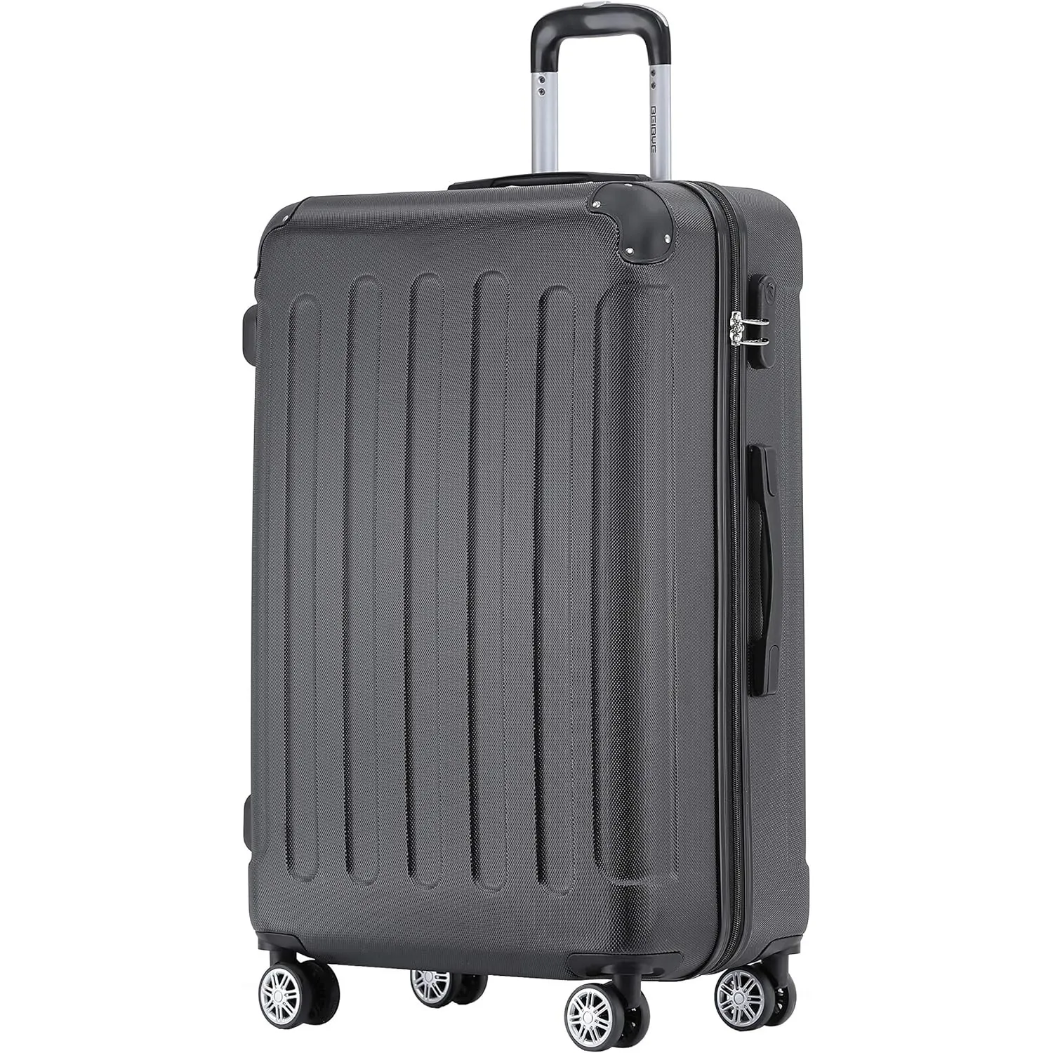 BEIBYE Zwillingsrollen Hardcase Reisekoffer Koffer Trolleys Hartschale in XL-L-M in 14 Farben (Schwarz, Mittler Koffer …