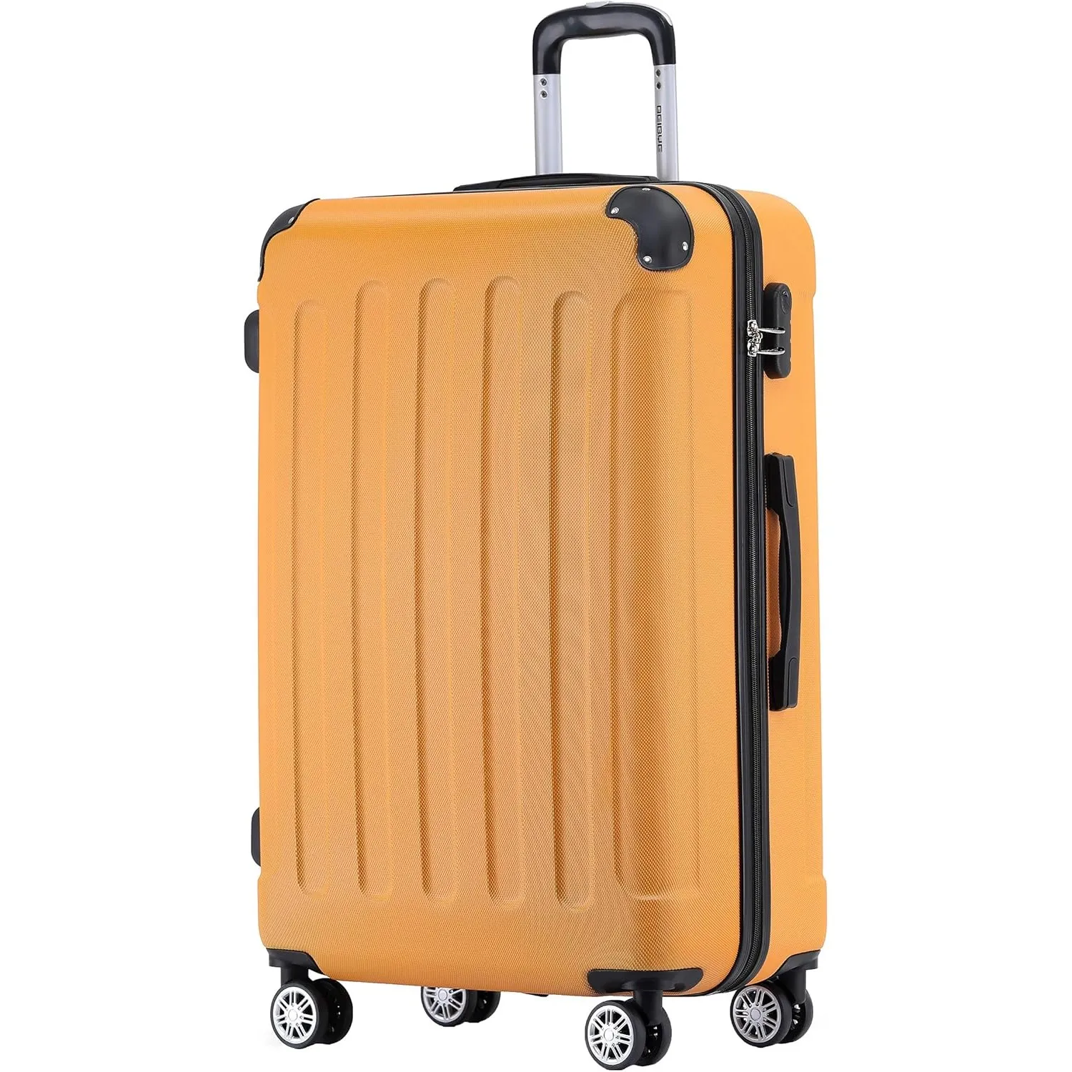 BEIBYE Zwillingsrollen Hardcase Reisekoffer Koffer Trolleys Hartschale in XL-L-M in 14 Farben (Orangen, Mittler Koffer …