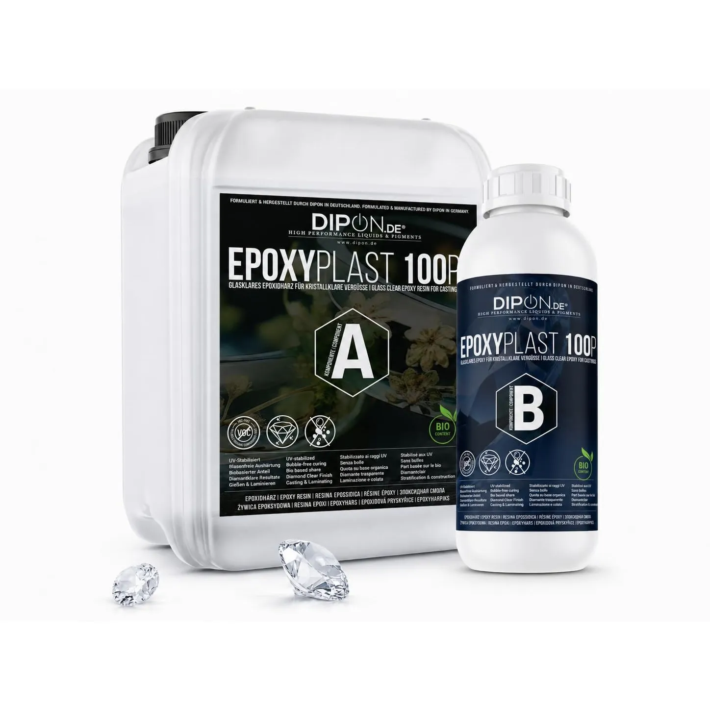 6,0 KG Epoxidharz 2K Epoxi Harz mit Härter Glasklar in Profi Qualität und geruchs- und emissionsarm. Epoxy Gießharz UV …