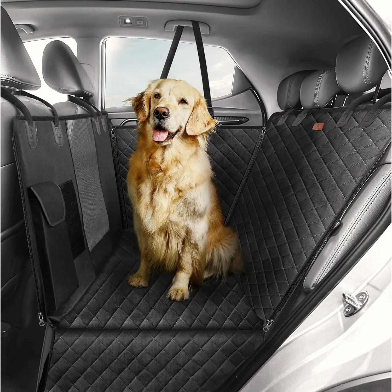 HELDENWERK Autoschondecke Hund Rücksitz wasserdicht & Kratzfest - Universal Hundedecke für Auto Rückbank inkl. Seitensc…