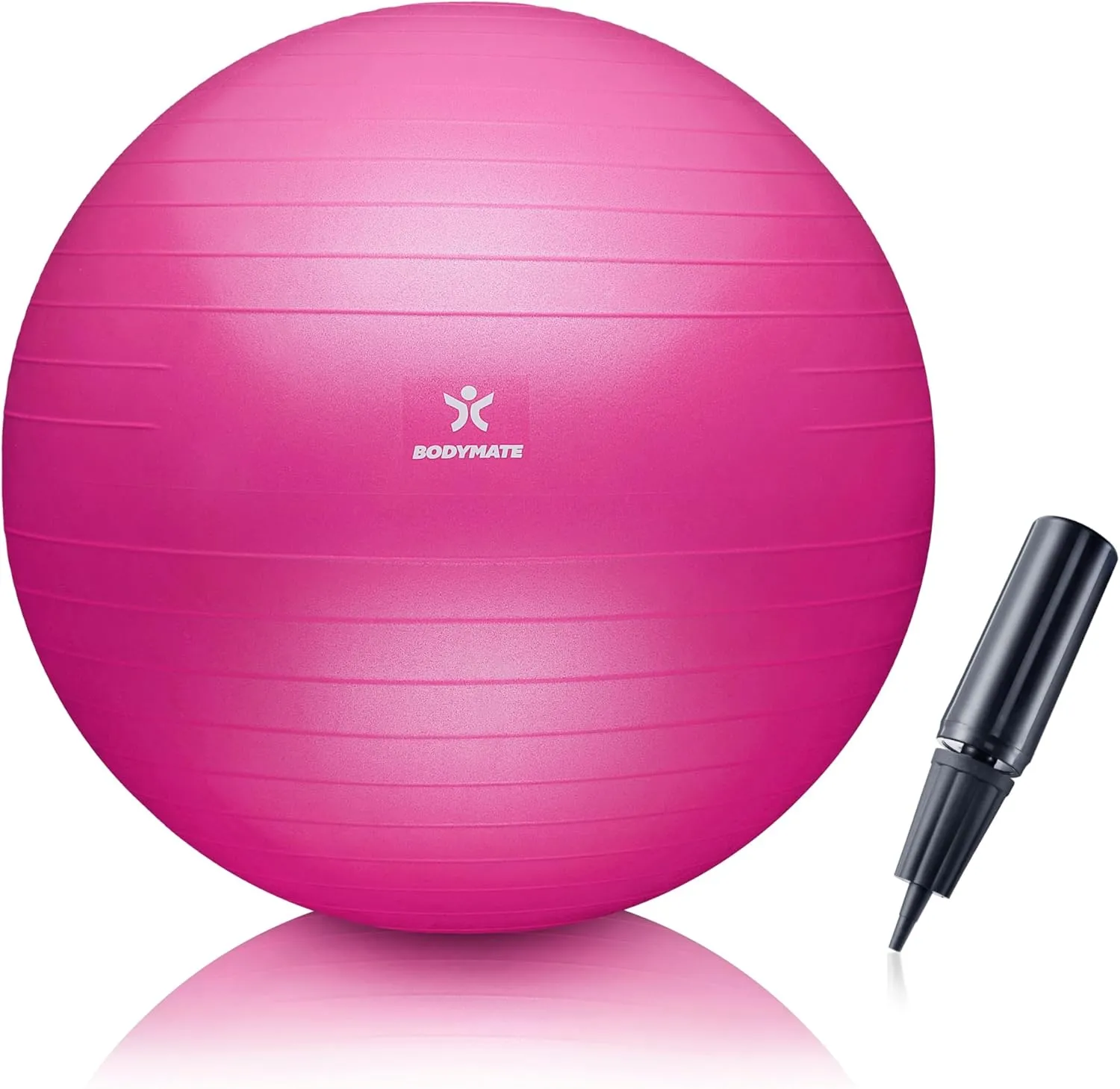 BODYMATE Gymnastic Ball, Sitting Ball, Training Ball, with E-Book, Includes Air Pump, Ball for Fitness, Yoga, Gymnastic…
