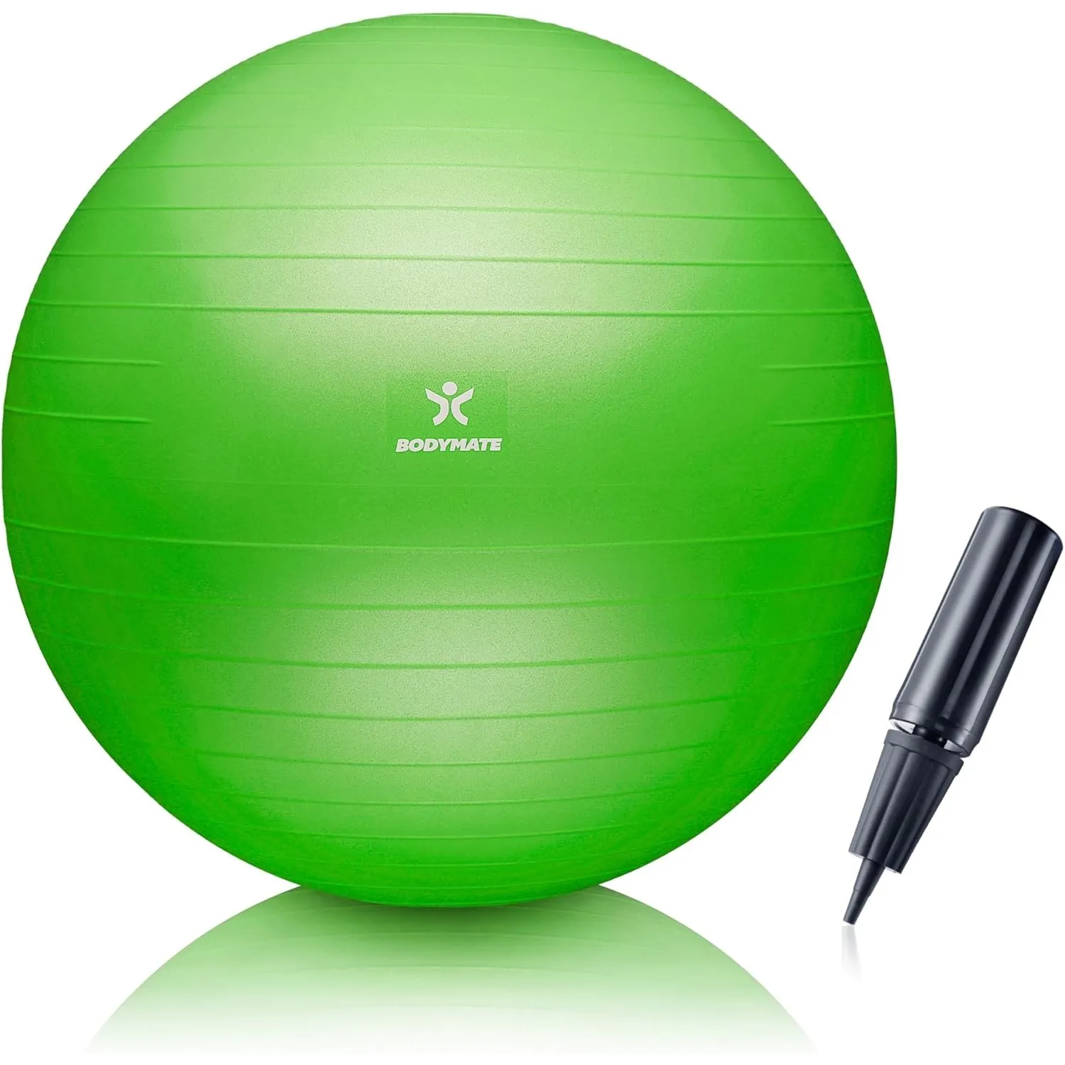 BODYMATE Gymnastikball Sitzball Trainingsball mit GRATIS E-Book inkl. Luft-Pumpe, Ball für Fitness, Yoga, Gymnastik, Co…