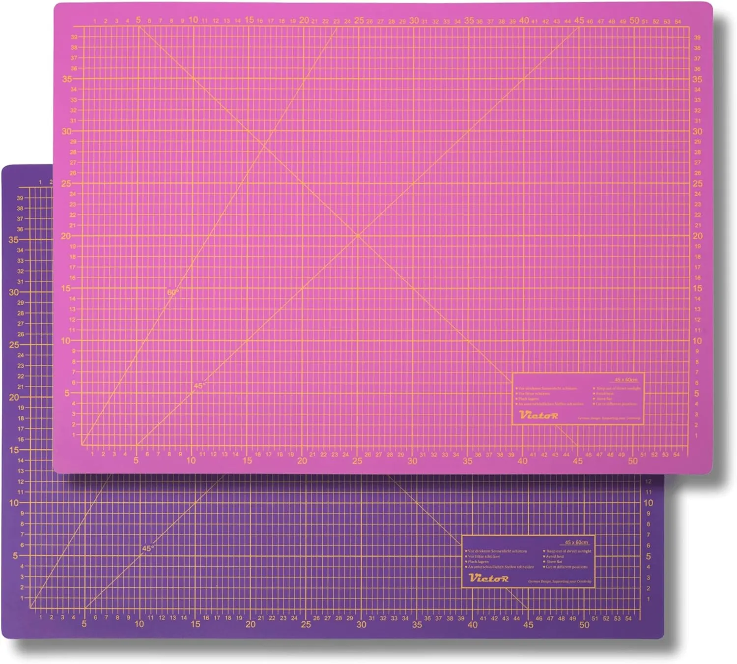 Victor Schneidematte Violett Pink 60x90cm 3-lagig Schneidematte A1 selbstheilend - Bastelunterlage - Schneideunterlage …