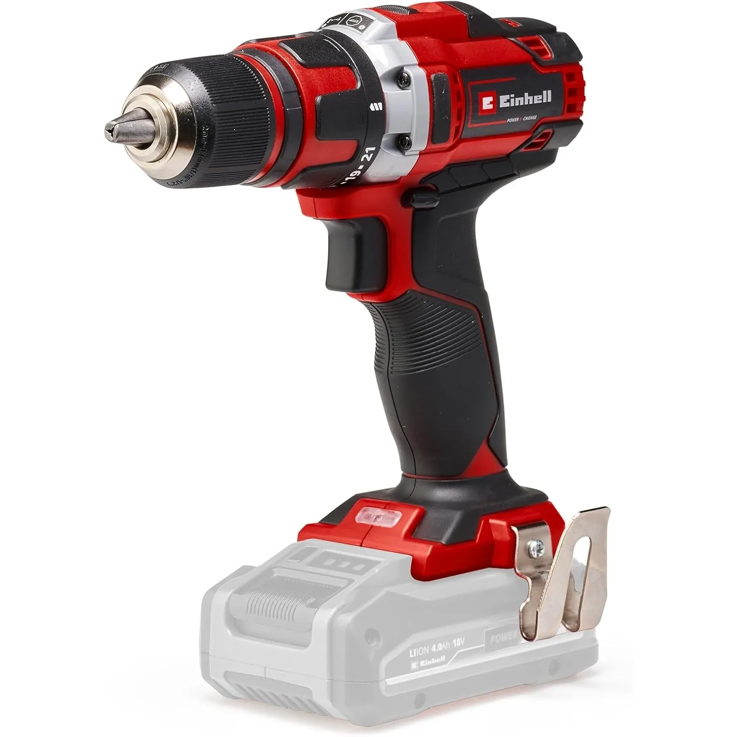 Einhell Akku-Bohrschrauber TE-CD 18/40 Li-Solo | PXC | 18 V | 40 Nm | 13-mm-Bohrfutter | 2-Gang | 21+1 Drehmomentstufen…