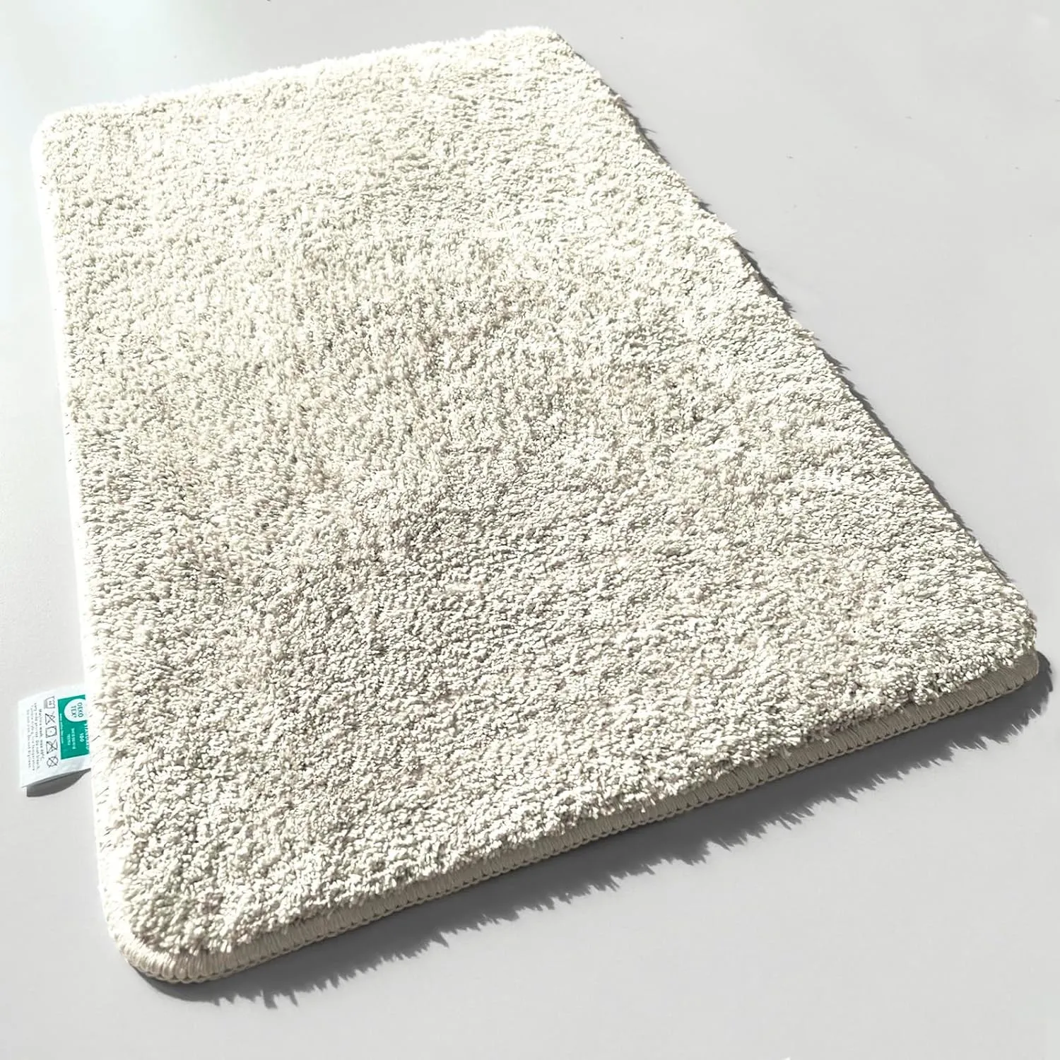 casa pura Badematte Creme weicher, Flauschiger Badezimmerteppich in Shaggy Optik, Badvorleger rutschfest waschbar - Dus…