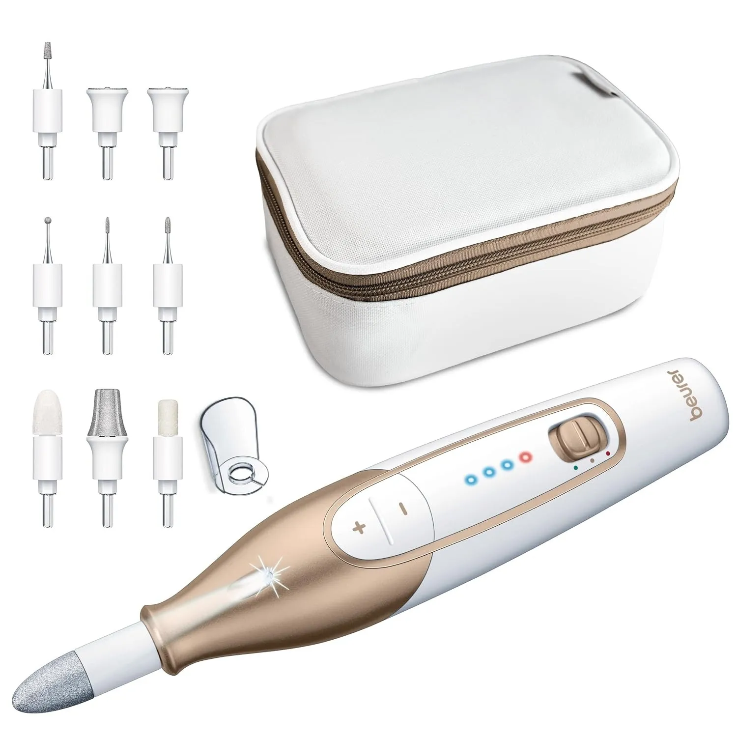 Beurer MP 64 Maniküre/Pediküreset, elektrisches Nagelpflegeset mit Akku
